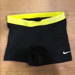 Nike Pro Shorts Black & Neon Detail
